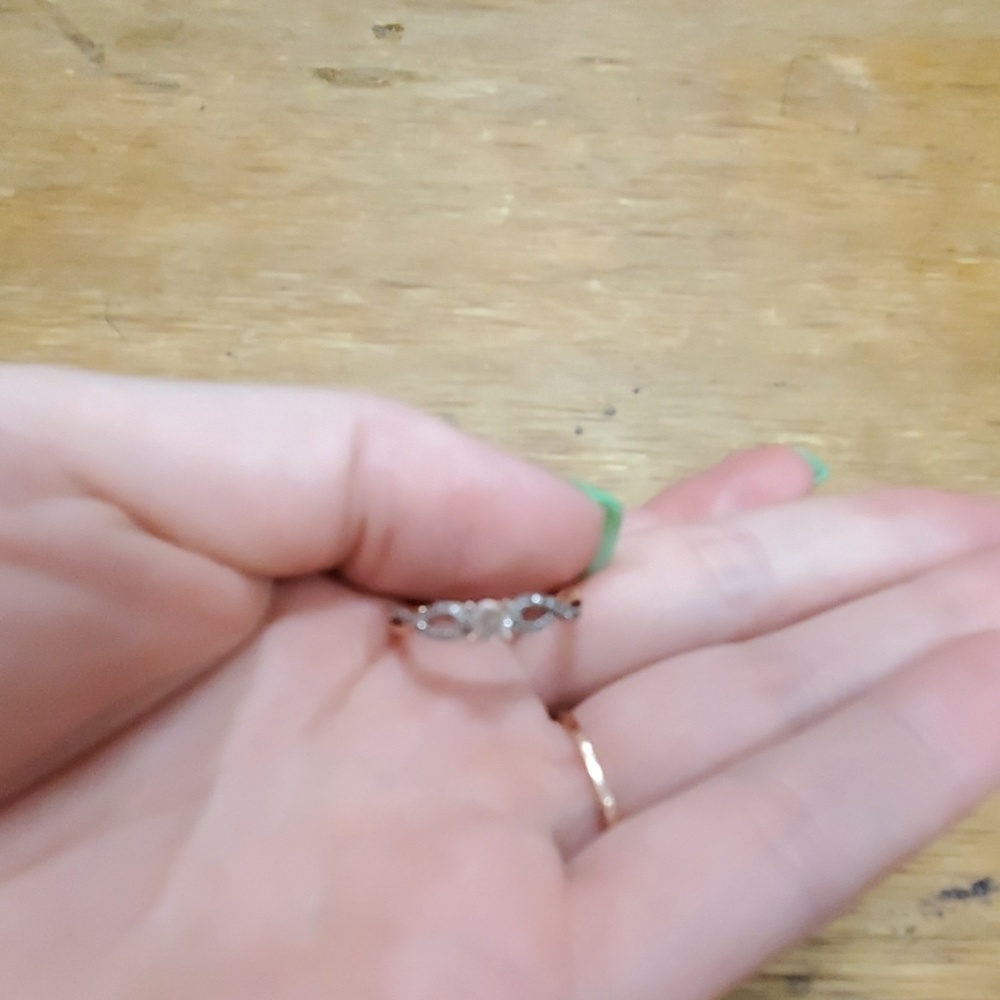 Zales rose rhodium promise ring